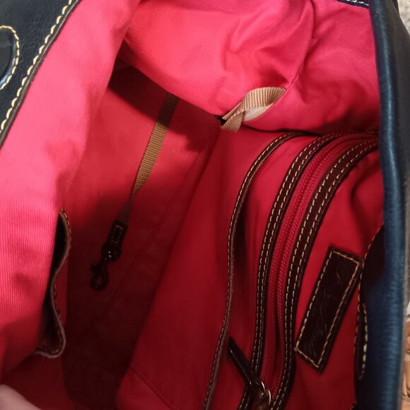 Large dooney bourke vintage hobo shoulder bag black leather excellent condition - Picture 3 of 7